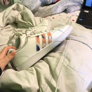 White adidas cloudfoam